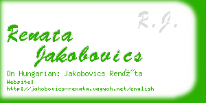 renata jakobovics business card